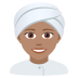 👳🏽‍♀️ woman wearing turban: medium skin tone display on JoyPixels